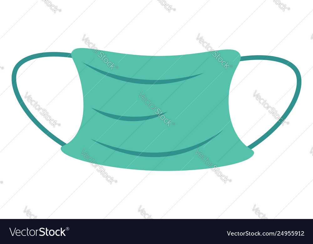 Download A doctors surgical face mask or color Royalty Free Vector