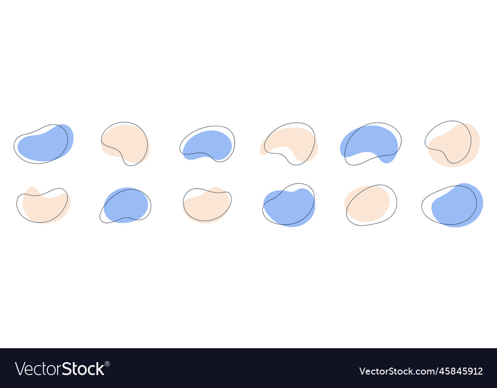 Abstract organic shapes collection set of dynamic vector image Abstract organic shapes collection set of dynamic