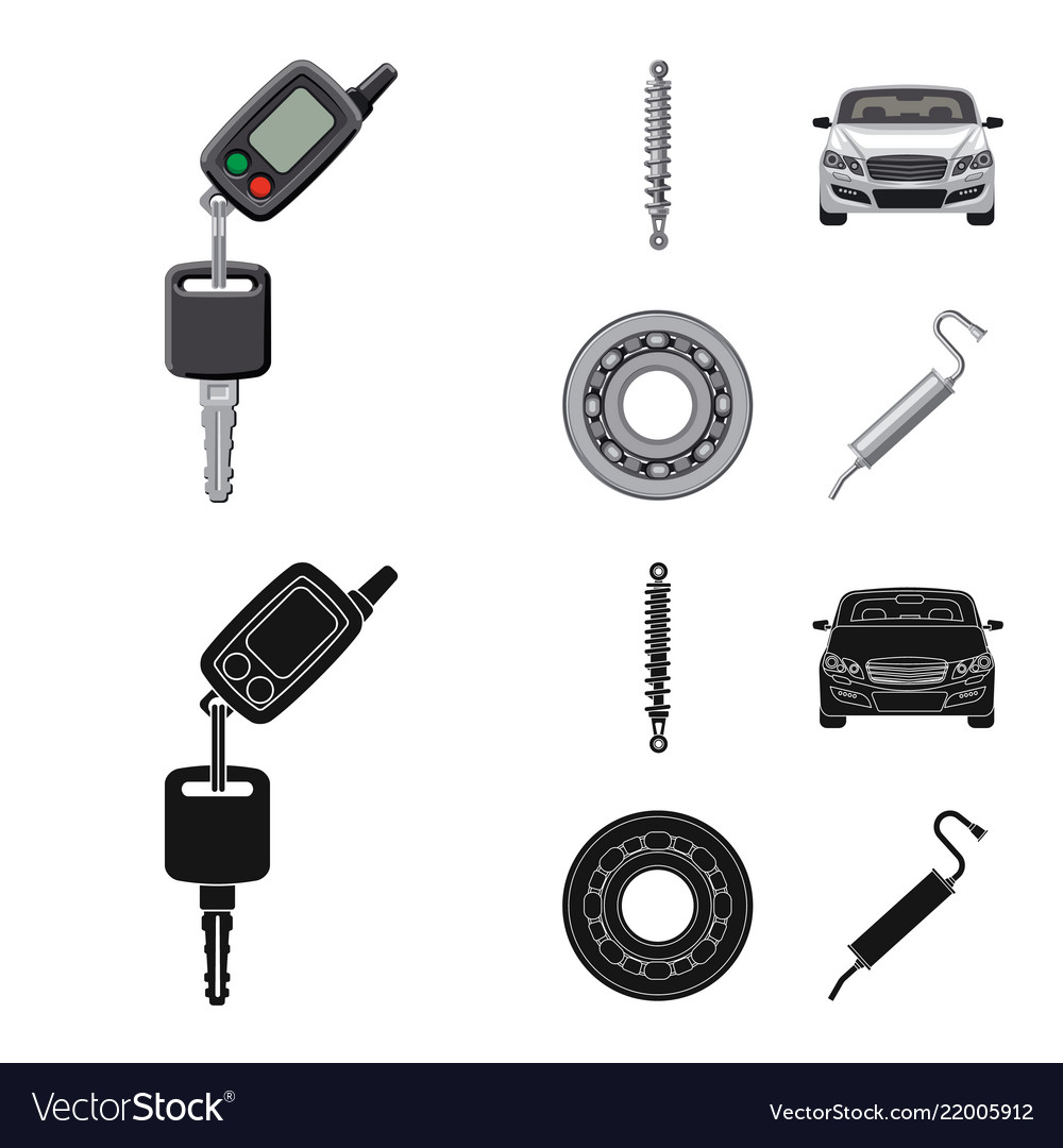 Auto and part icon set vector image Auto and part icon set