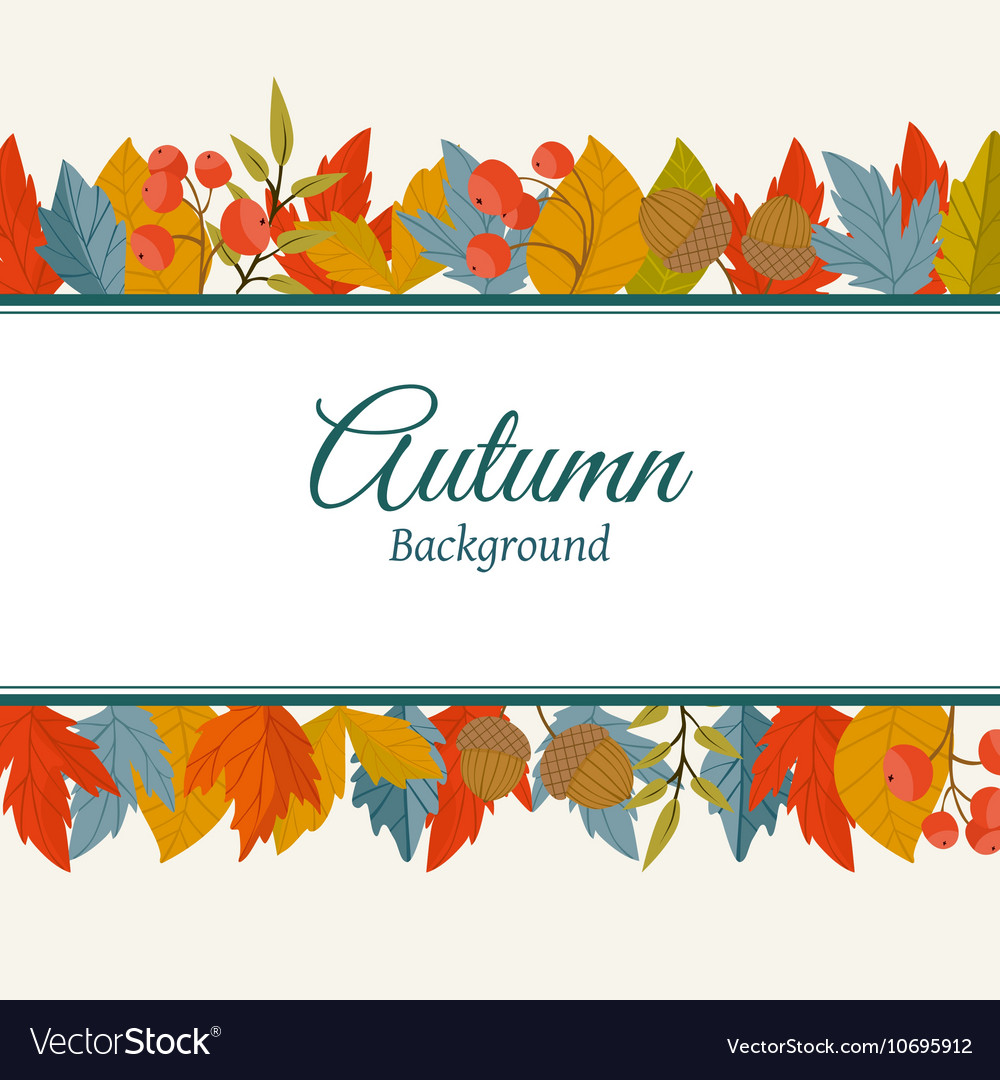 Autumn background Royalty Free Vector Image - VectorStock