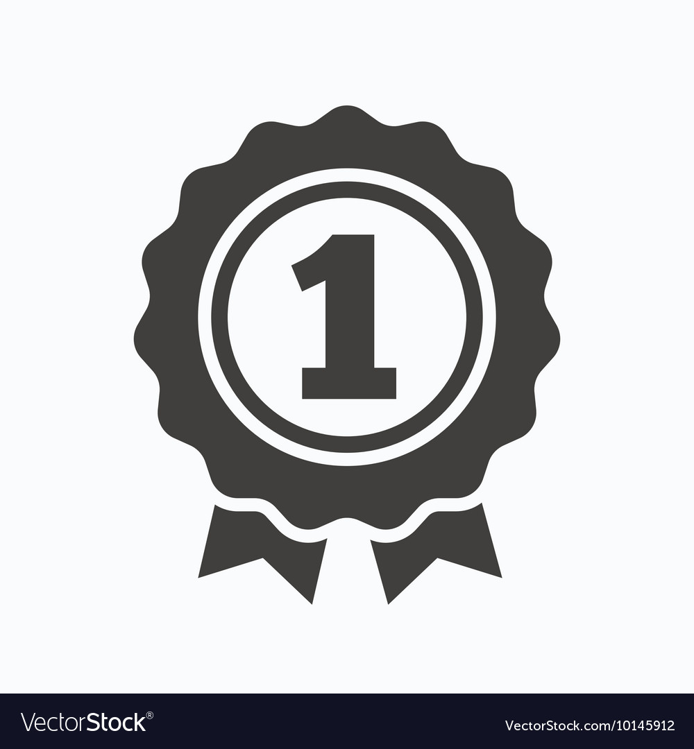 Award medal icon Winner emblem sign Royalty Free Vector