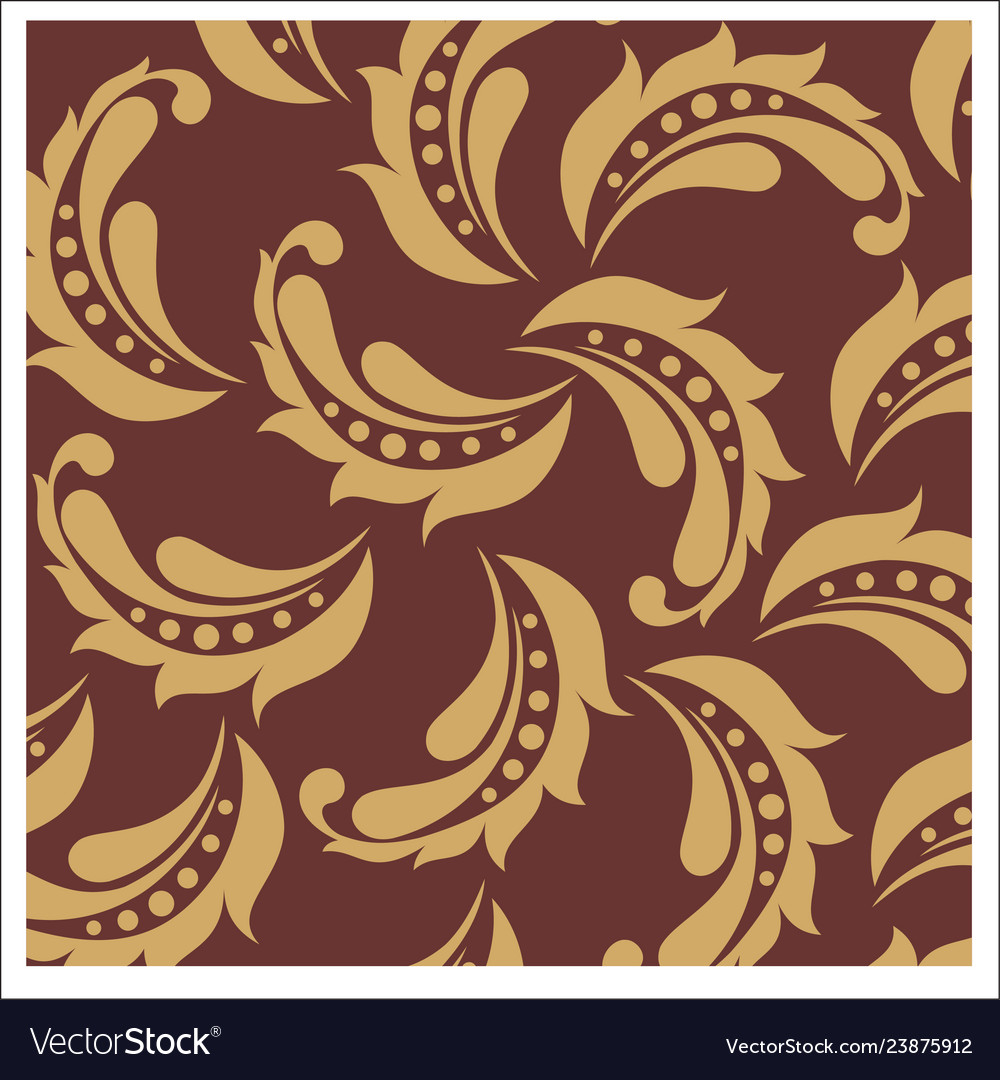 Batik design style patterns are same for fabric vector image Batik design style patterns are same for fabric