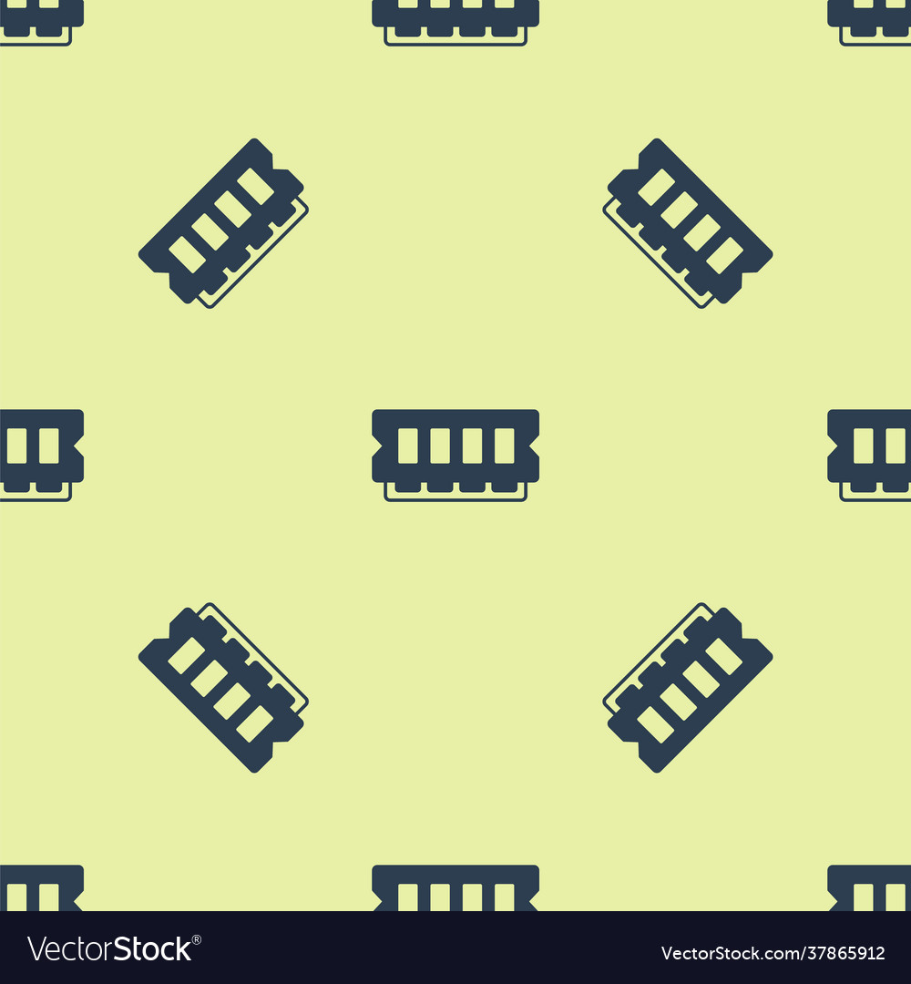 Blue ram random access memory icon isolated