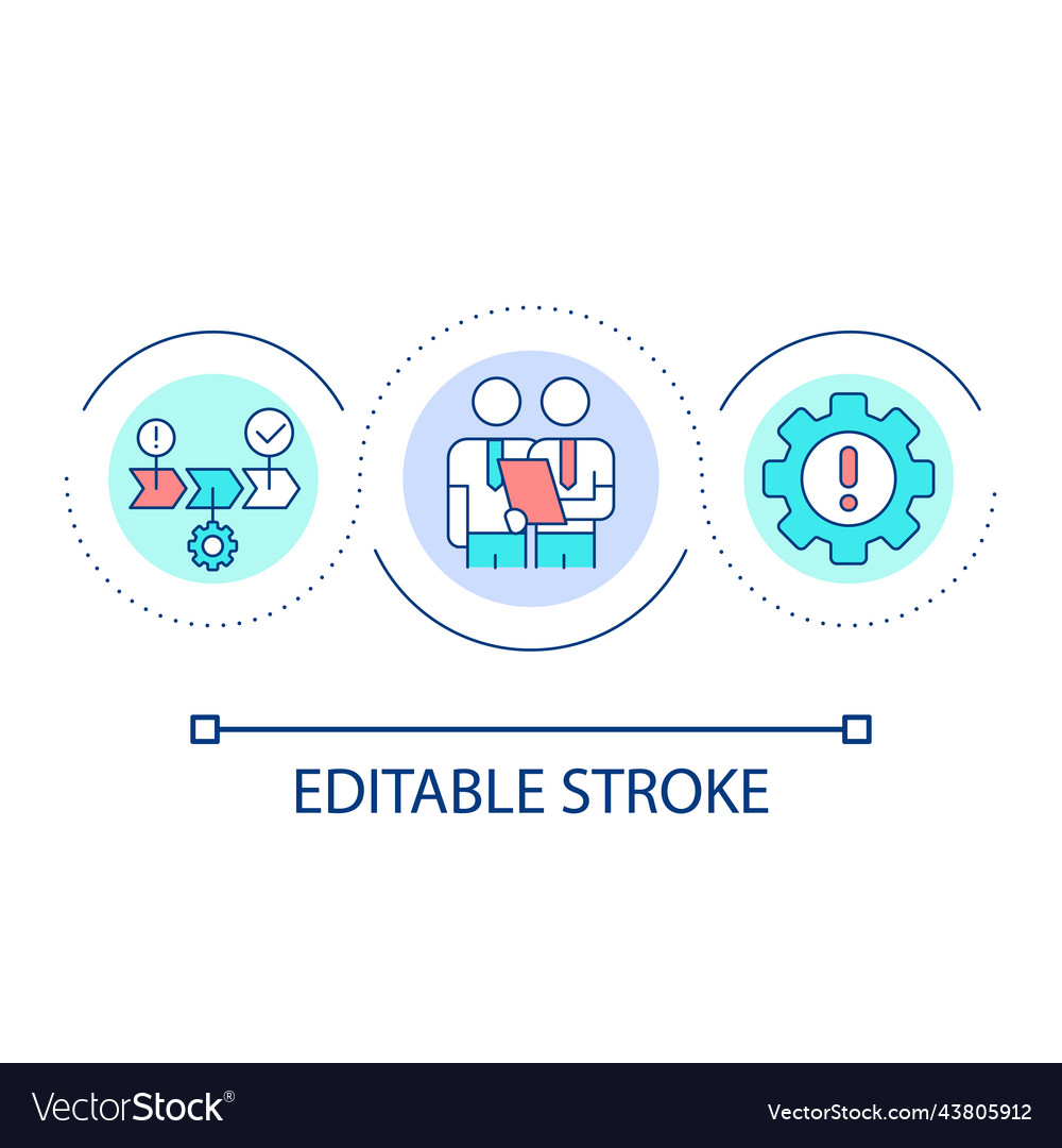 Coworkers loop concept icon vector image Coworkers loop concept icon