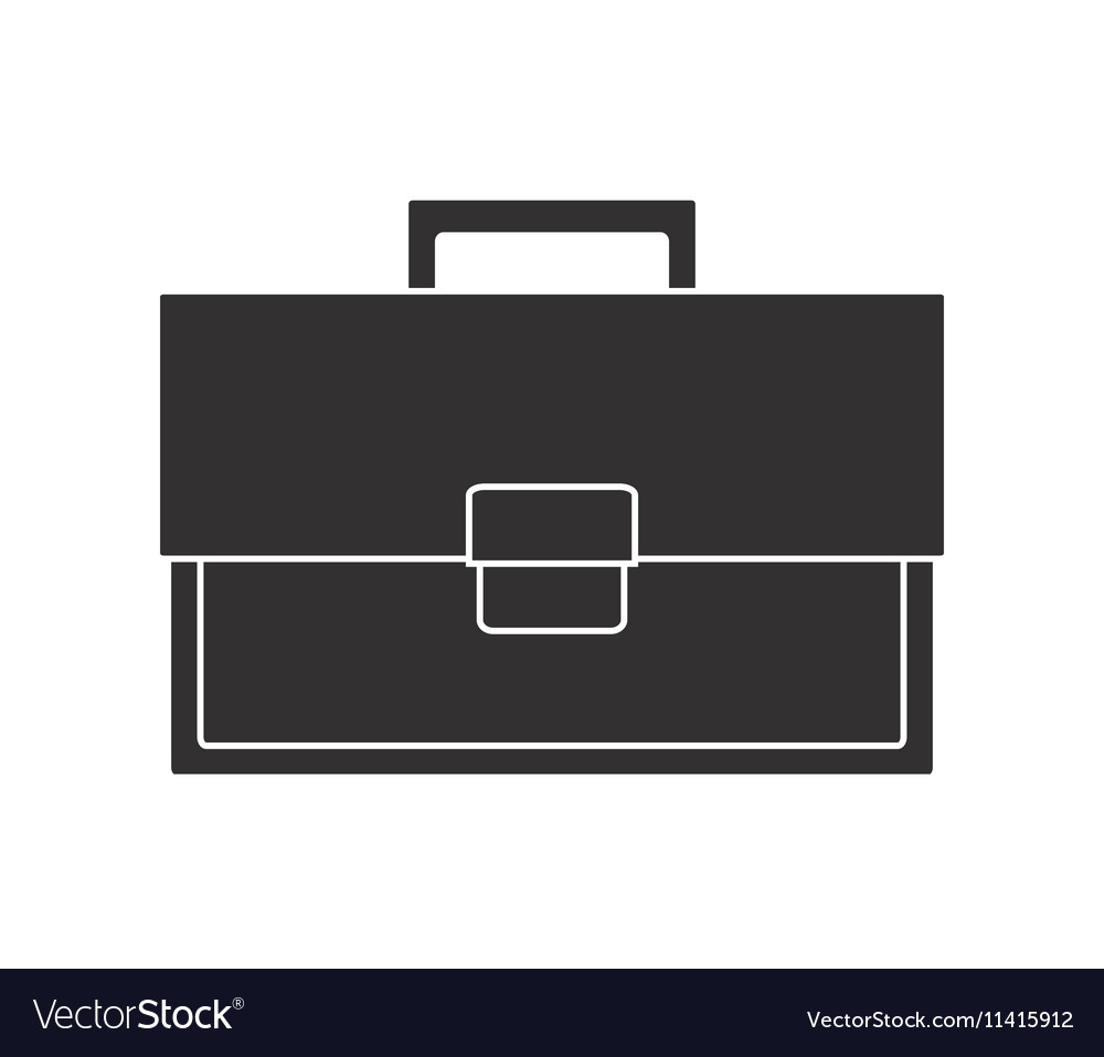 Isolated suitcase silhouette design