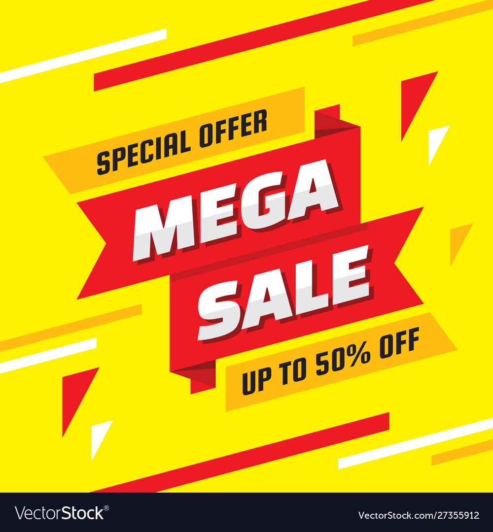 Mega sale special offer - concept banner il