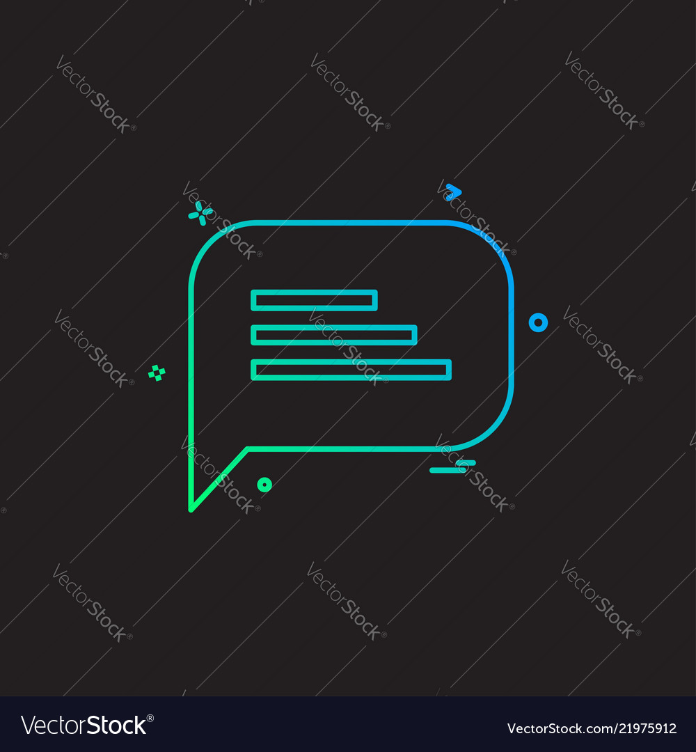 Message icon design vector image Message icon design