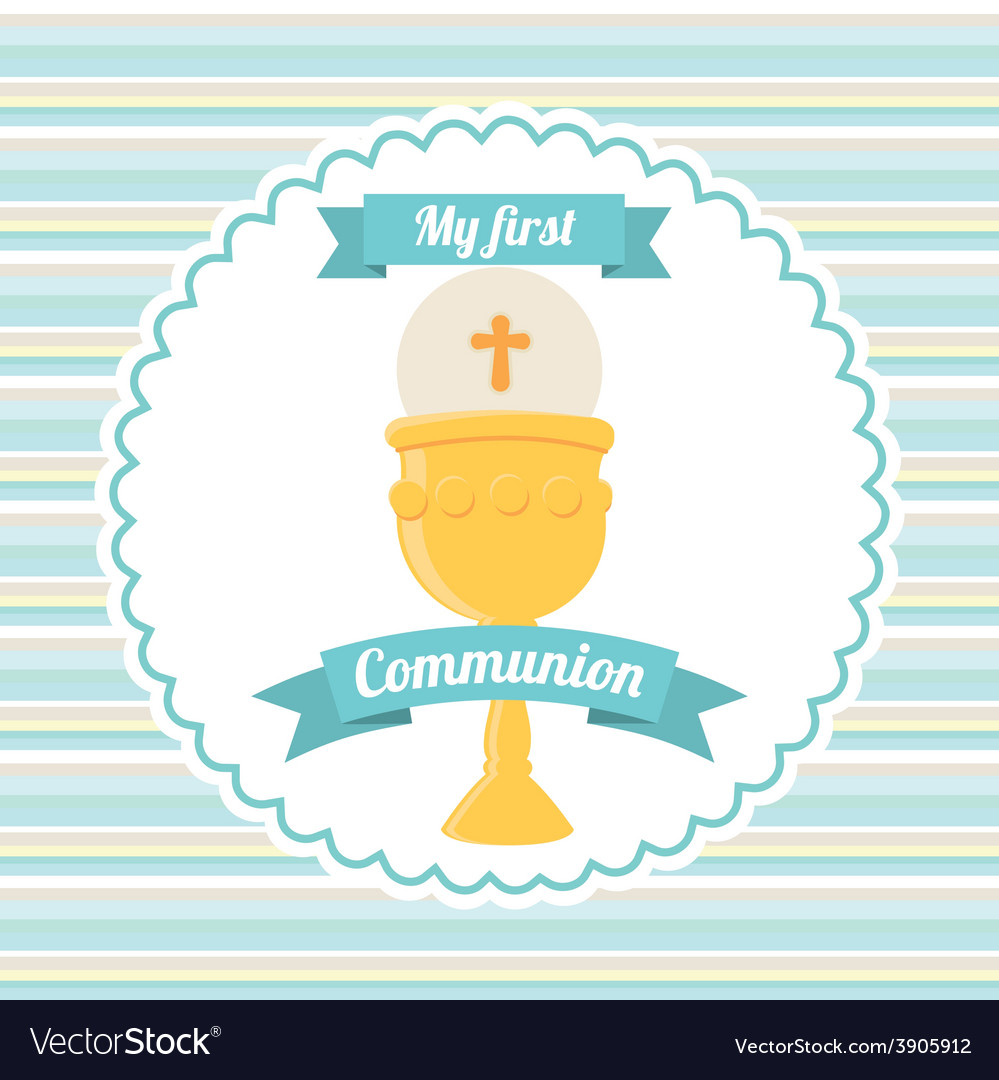 My first communion Royalty Free Vector Image - VectorStock