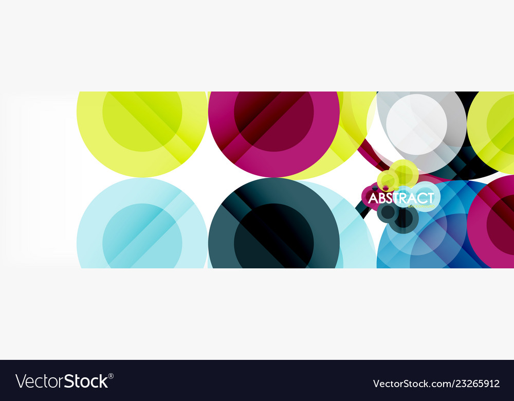Overlapping circles design background vector image Overlapping circles design background
