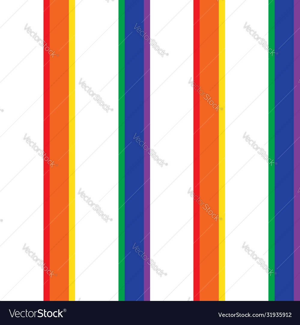 Rainbow stripe seamless pattern background in Vector Image