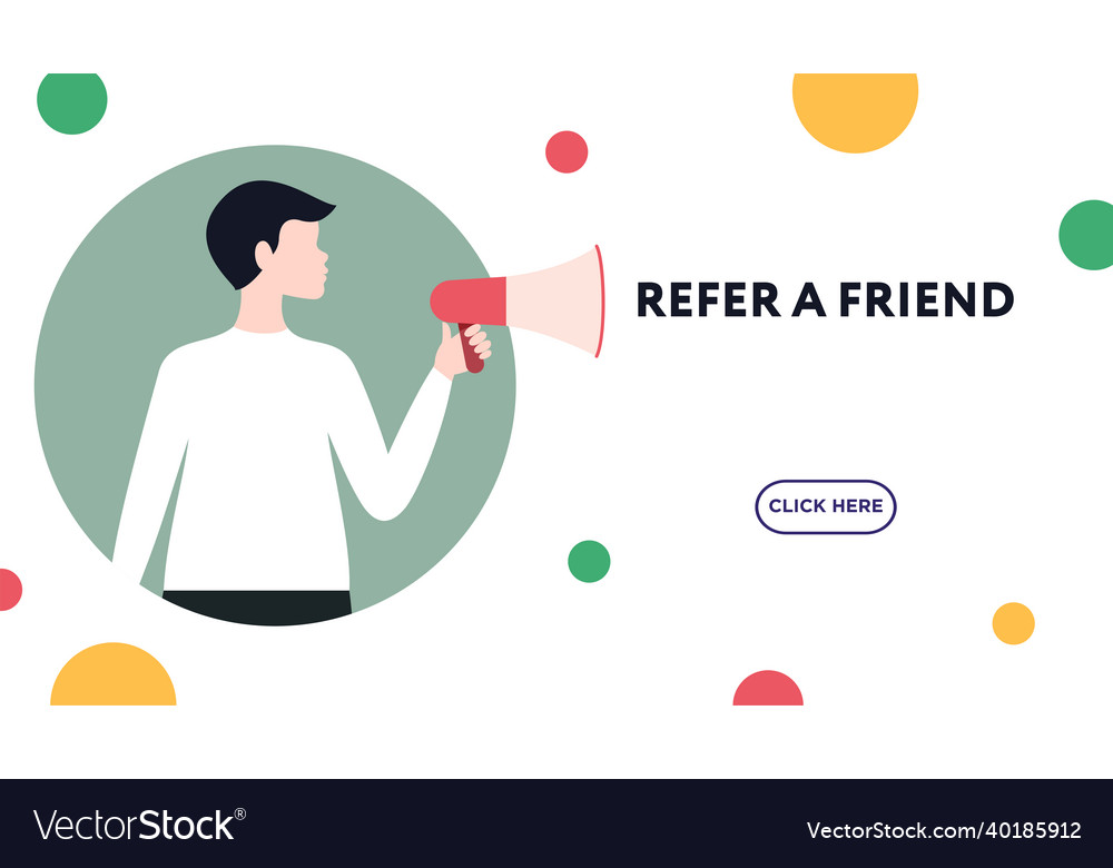 Referral program concept in flat design Vector Image Referral program concept in flat design
