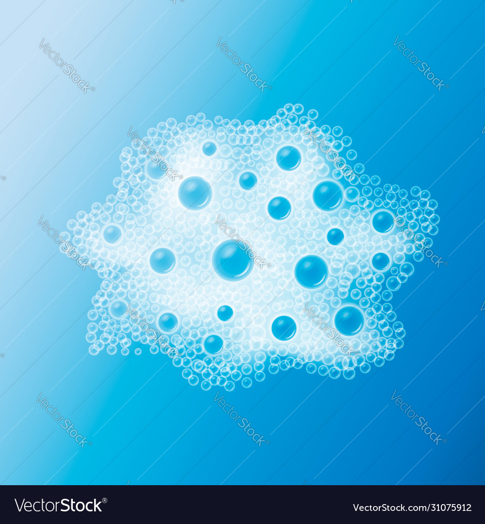 Soap foam overlying on background vector image Soap foam overlying on background