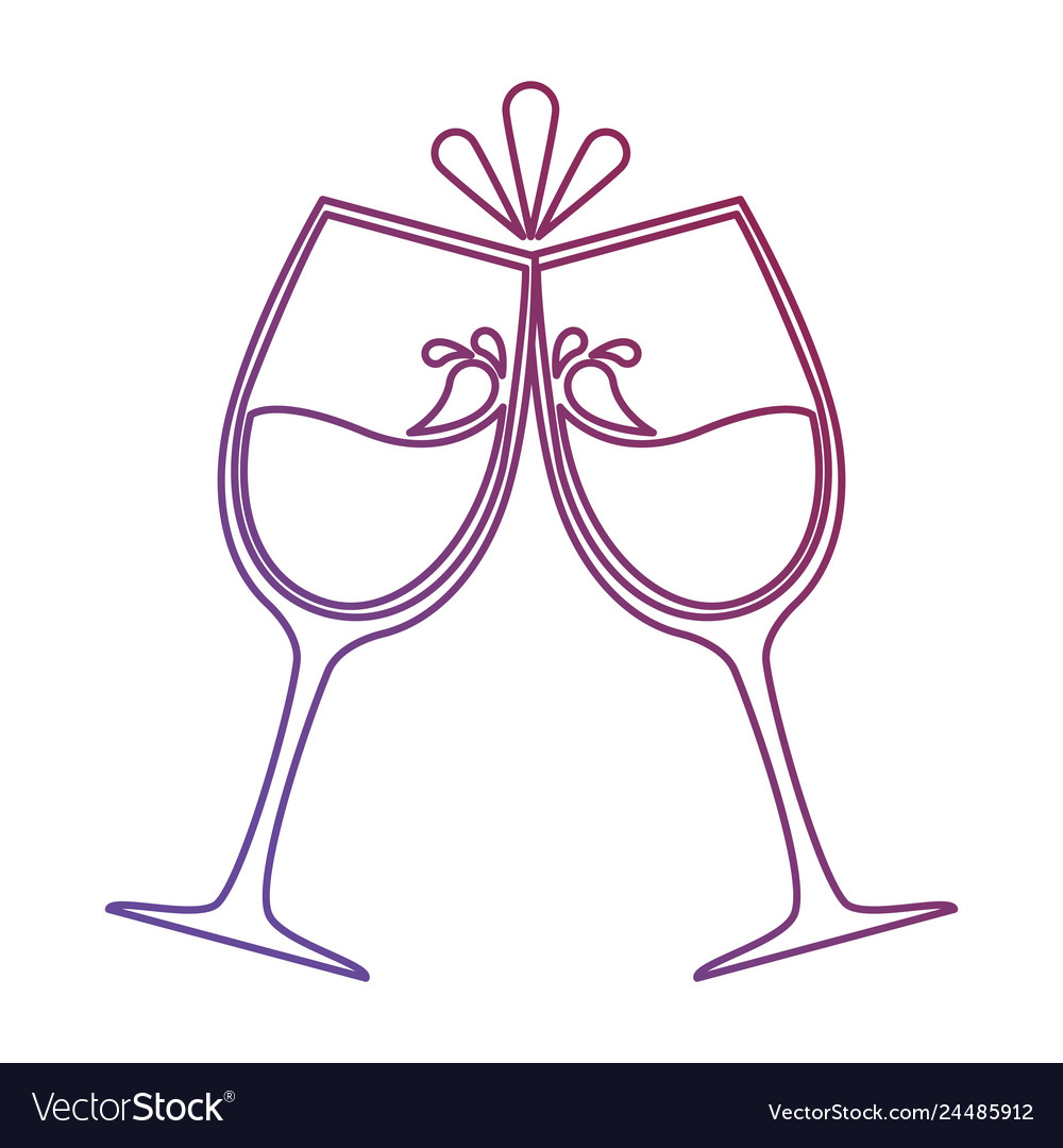 Wine cups silhouettes icon