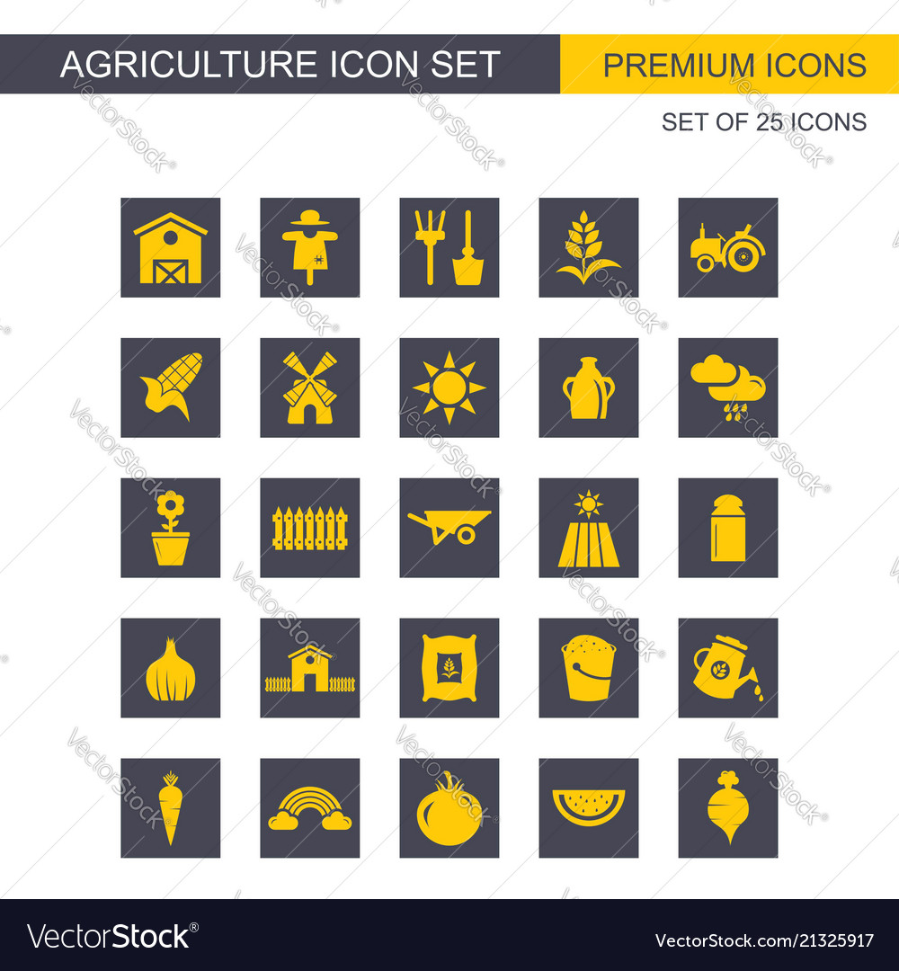 Agriculture icons set