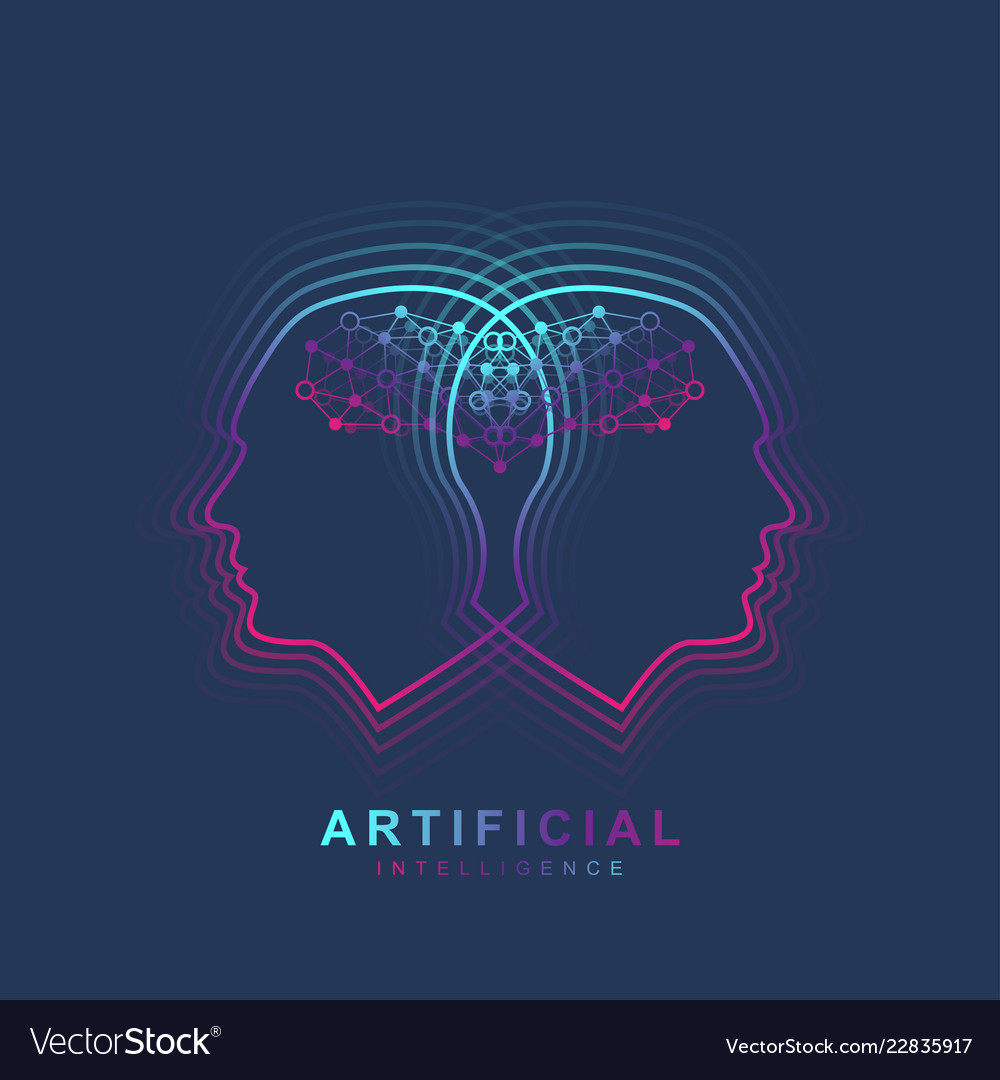 Artificial intelligence logo Royalty Free Vector Image