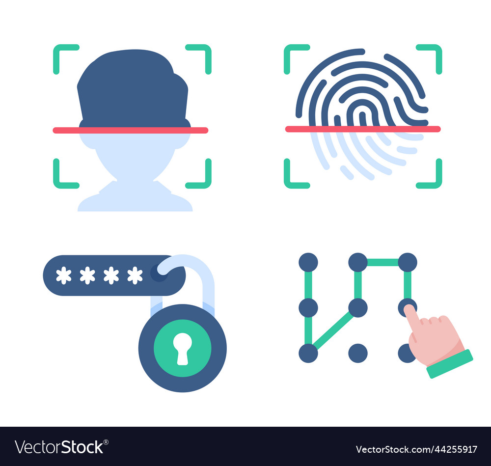 Authentication by scanning fingerprints to access vector image Authentication by scanning fingerprints to access
