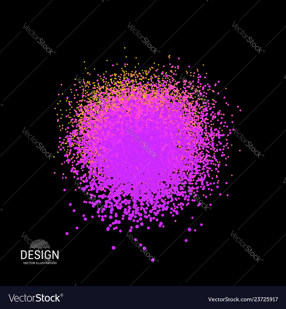 Chaotic particles in empty space dynamic vector image Chaotic particles in empty space dynamic