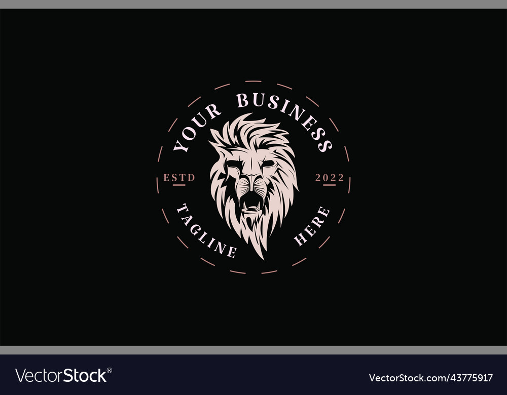 Classic lion logo with circular writing
