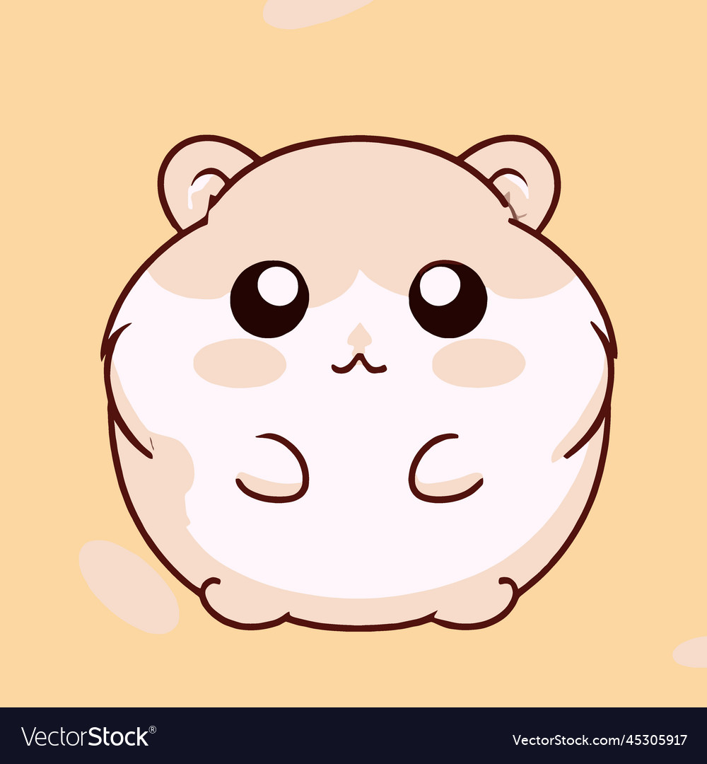 Cute hamster hamster kawaii chibi drawing style Vector Image