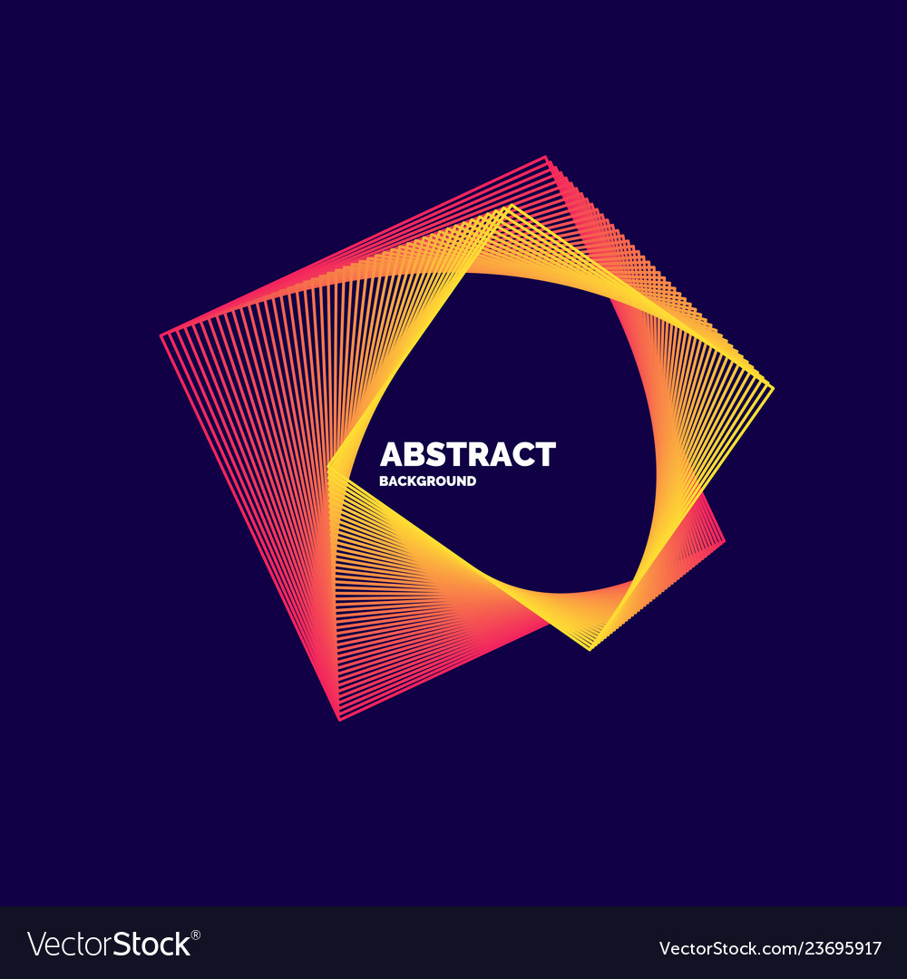 Elegant abstract poster with colorful lines Vector Image