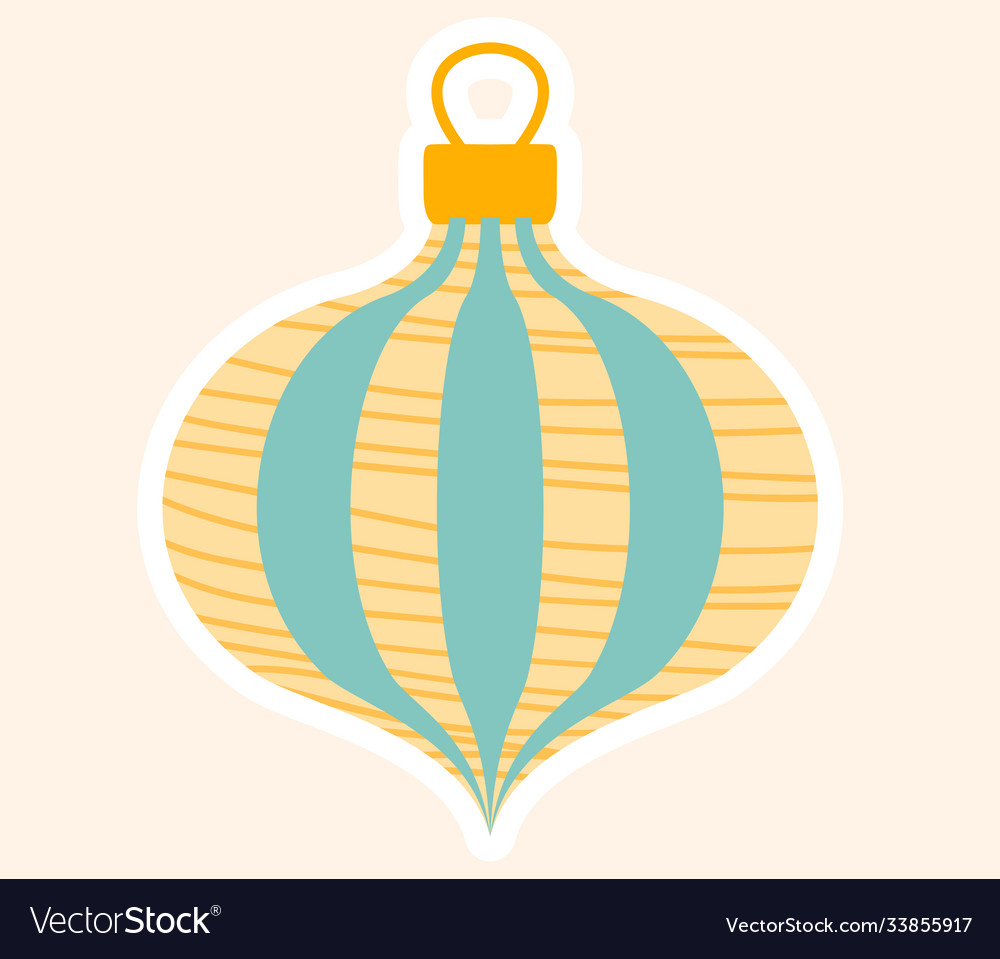 Festive blue and gold christmas tree decoration