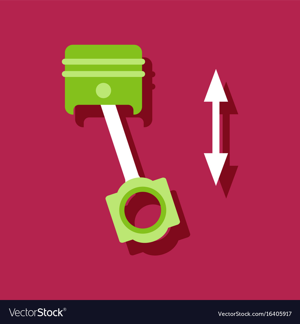 Flat icon design collection piston scheme