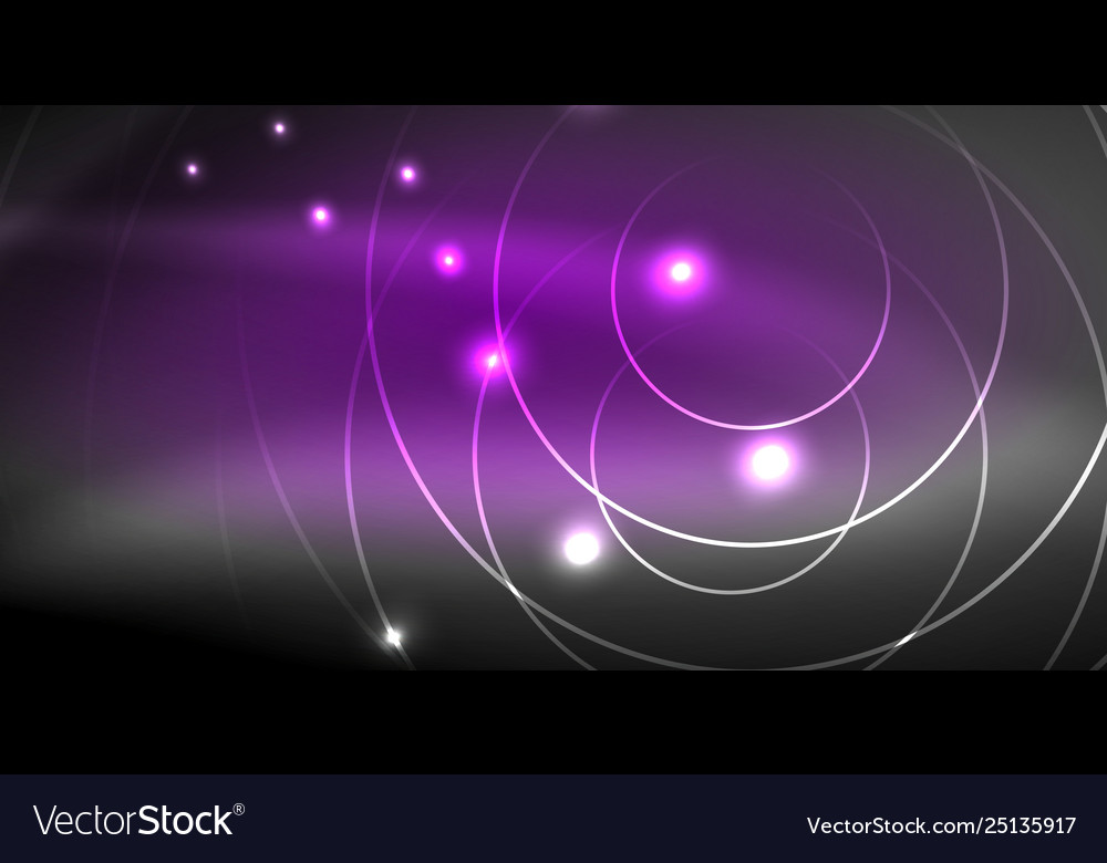 Glowing shiny neon colors with abstract lines Vector Image