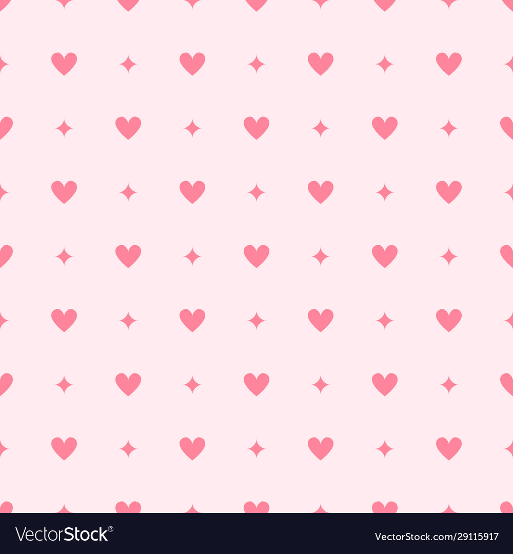 Heart pattern with diamonds seamless background