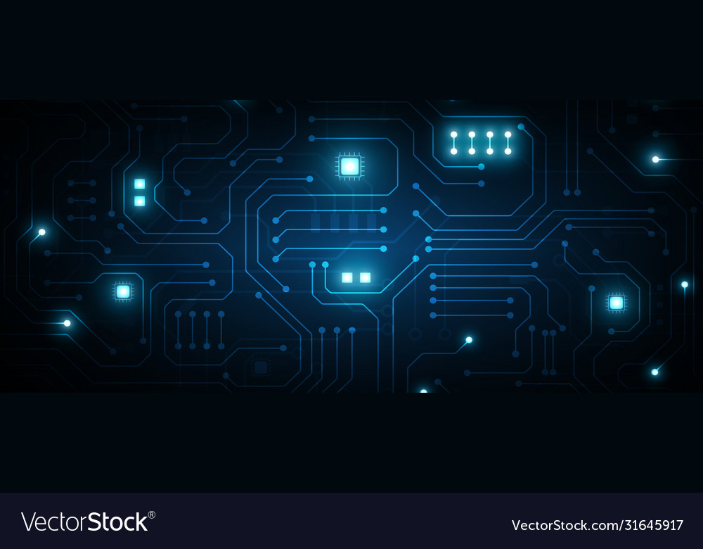 Hi-tech digital data connection system vector image Hi-tech digital data connection system