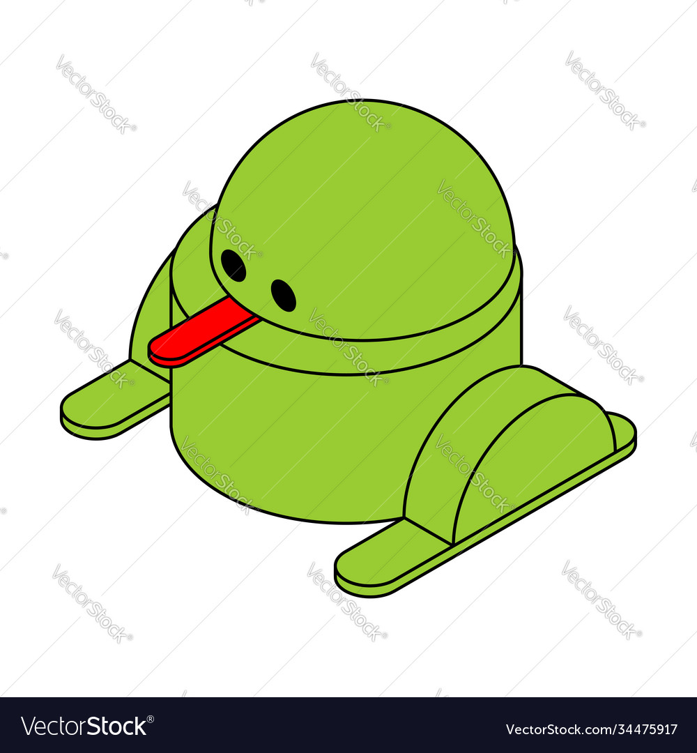 Isometric frog isolated geometric toad 3d Vector Image Isometric frog isolated geometric toad 3d Vector Image