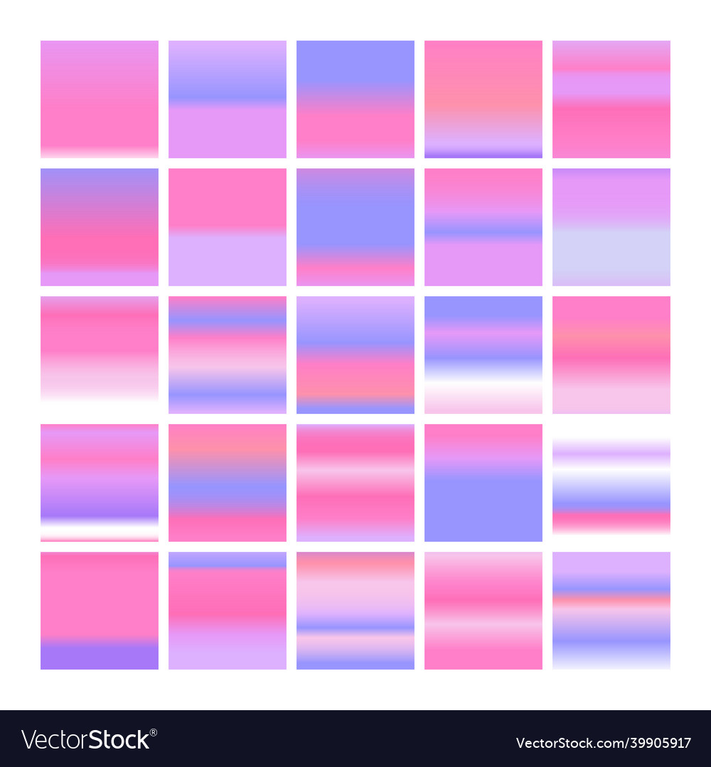 Metallic gradient collection with shiny colorful