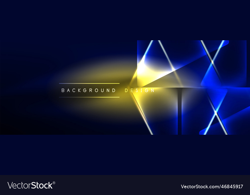 Neon lights hacking geometric background virtual vector image Neon lights hacking geometric background virtual