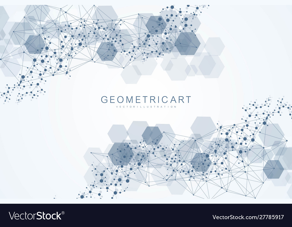 Science network pattern connecting lines and dots vector image Science network pattern connecting lines and dots