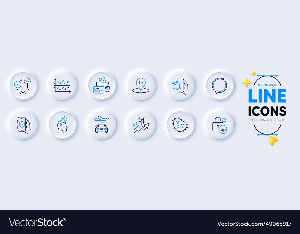 Security app card and journey line icons for web