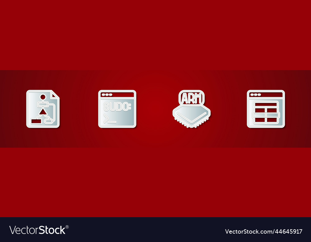 Set Flowchart-Code-Endprozessor und mysql vector image Set Flowchart-Code-Endprozessor und mysql