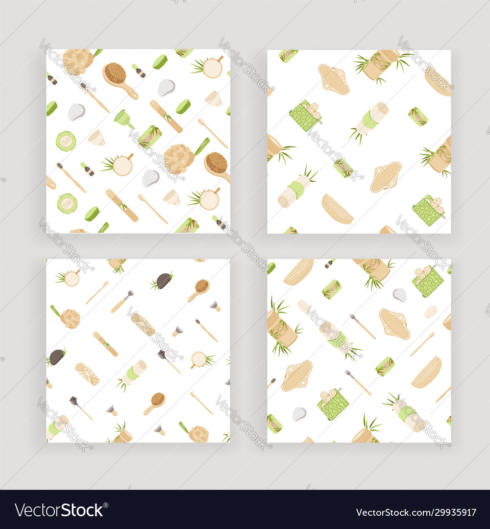 Set zero waste seamless pattern