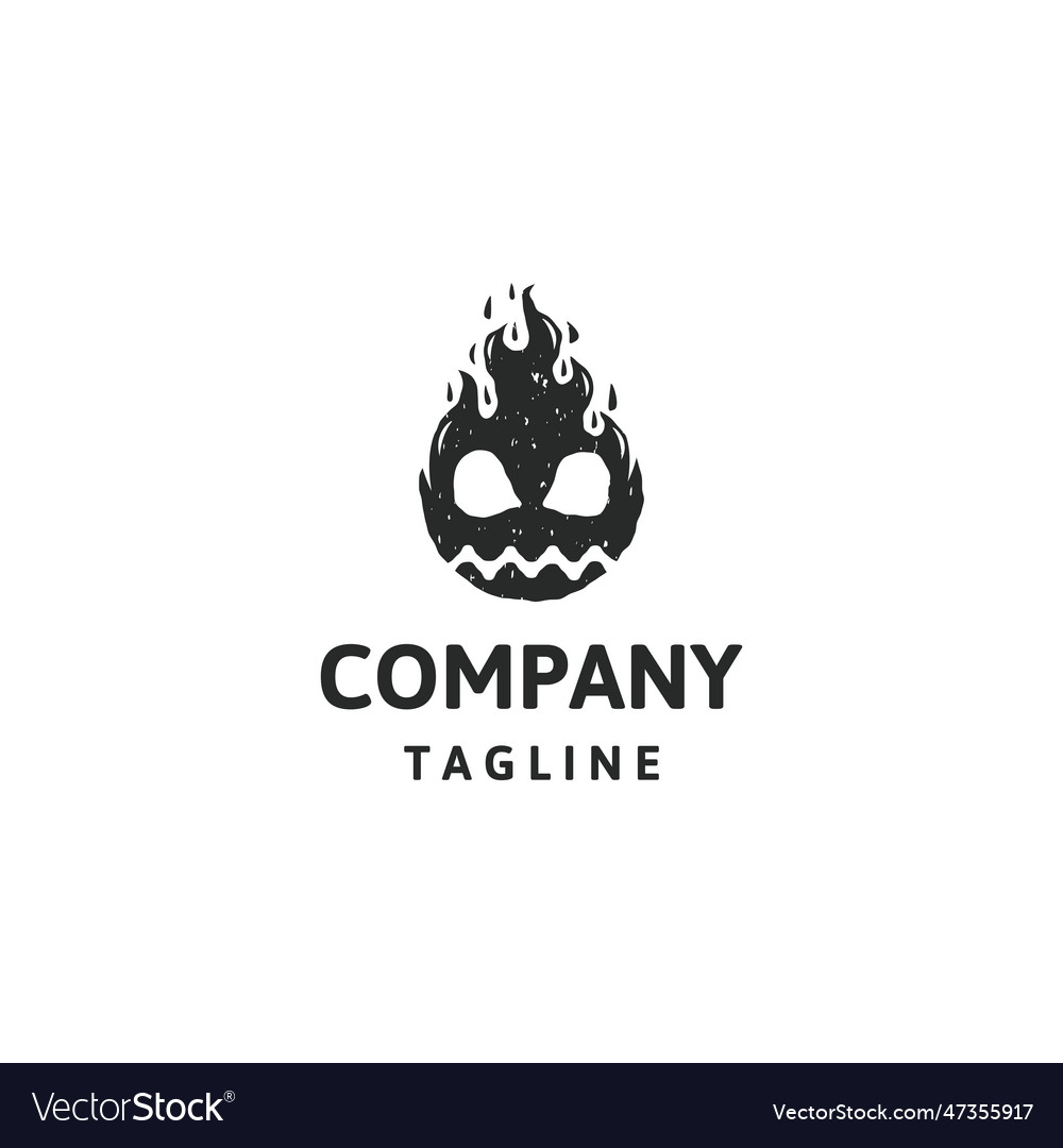 Skull fire logo