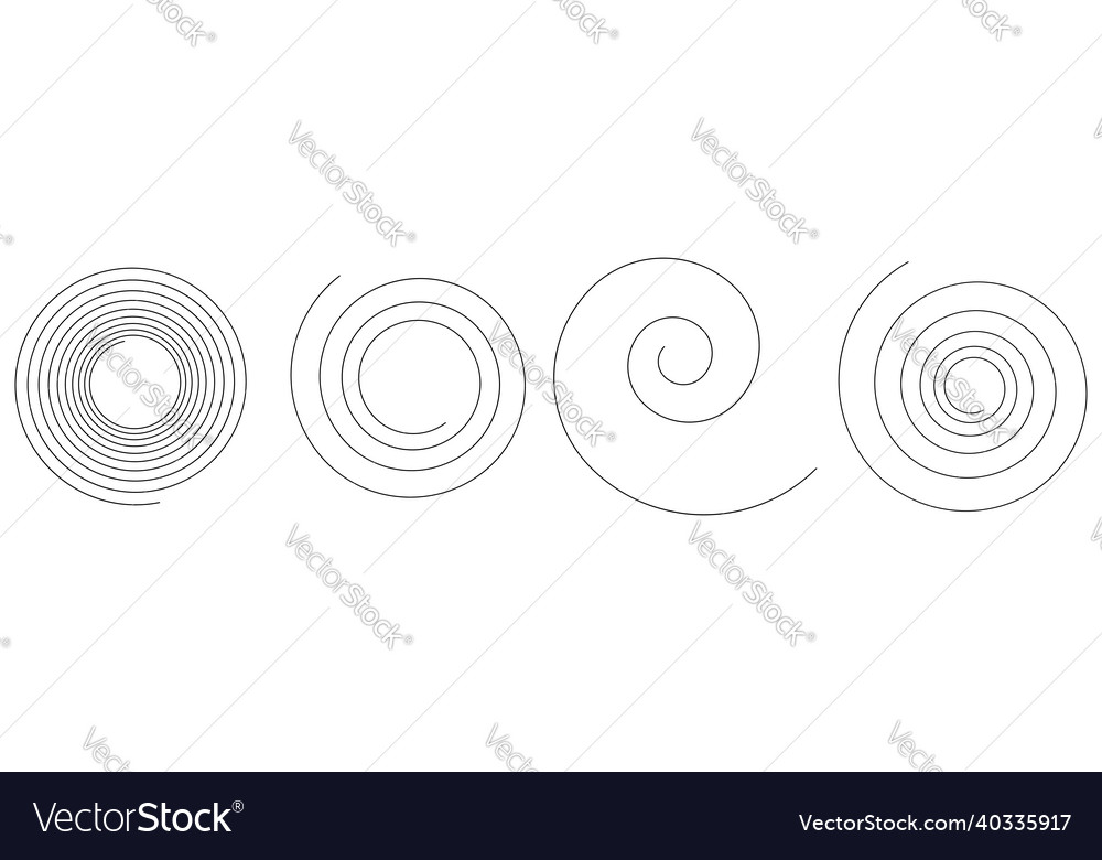 Spiral swirl twirl volute design element vector image Spiral swirl twirl volute design element