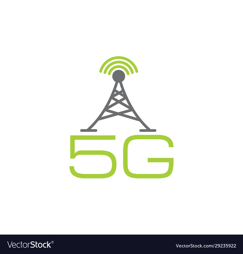 5g verwandtes Symbol auf Hintergrund für Grafik und Web