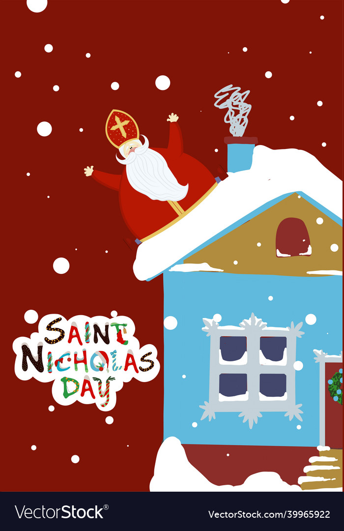 Cute postcard for saint nicholas sinterklaas