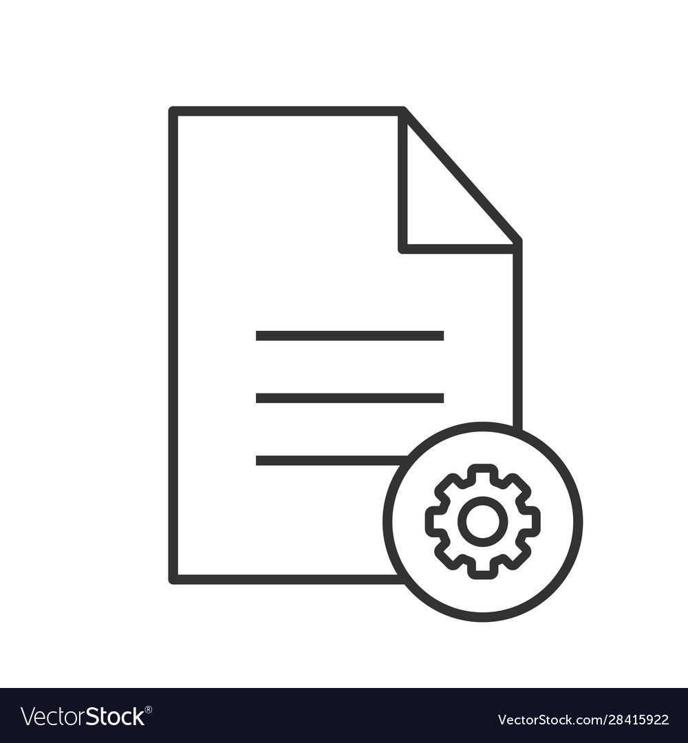 Document settings linear icon