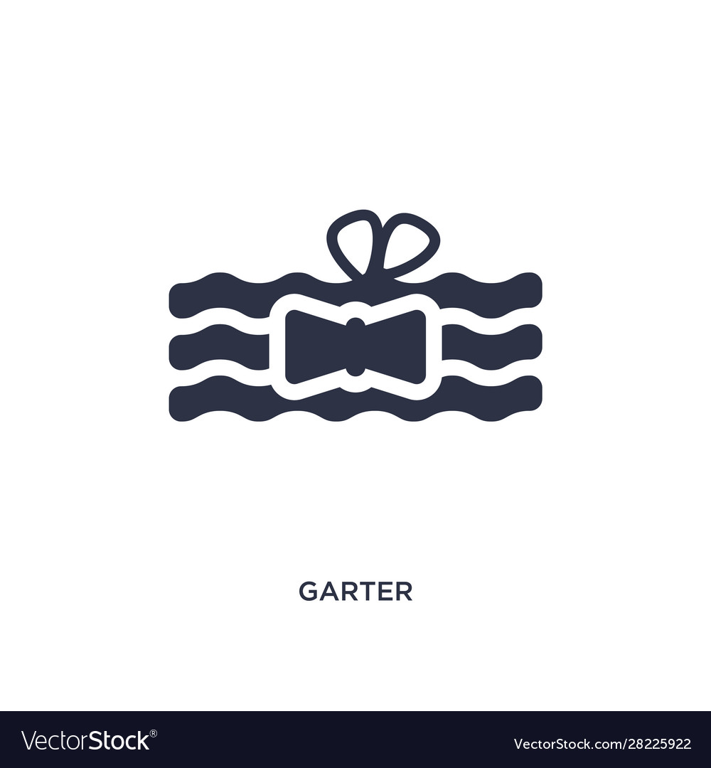 Garter icon on white background simple element