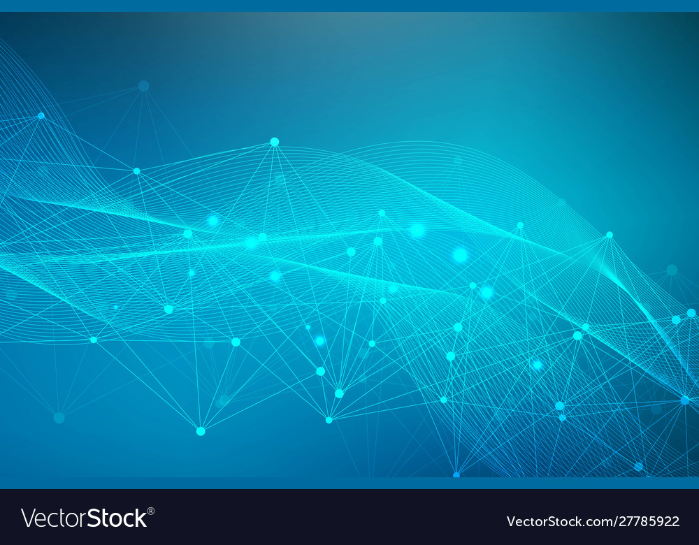 Geometric abstract background with connected line vector image Geometric abstract background with connected line