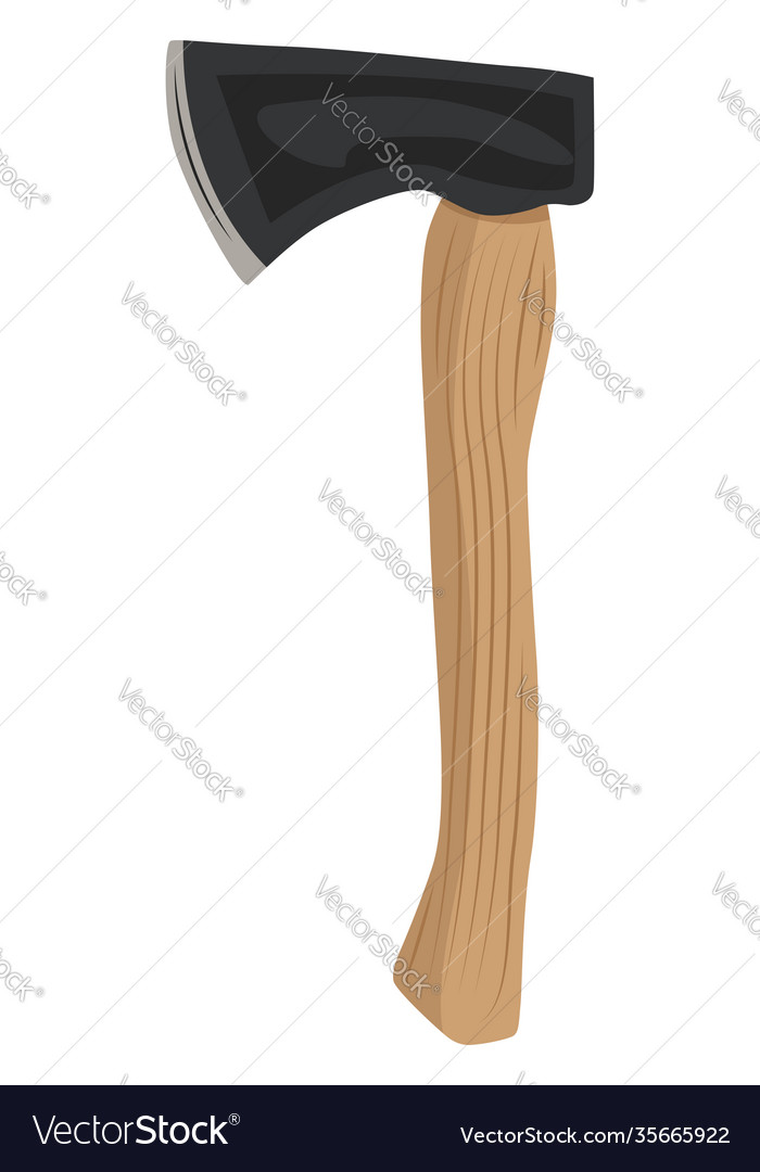 Heavy sharp axe on a white background