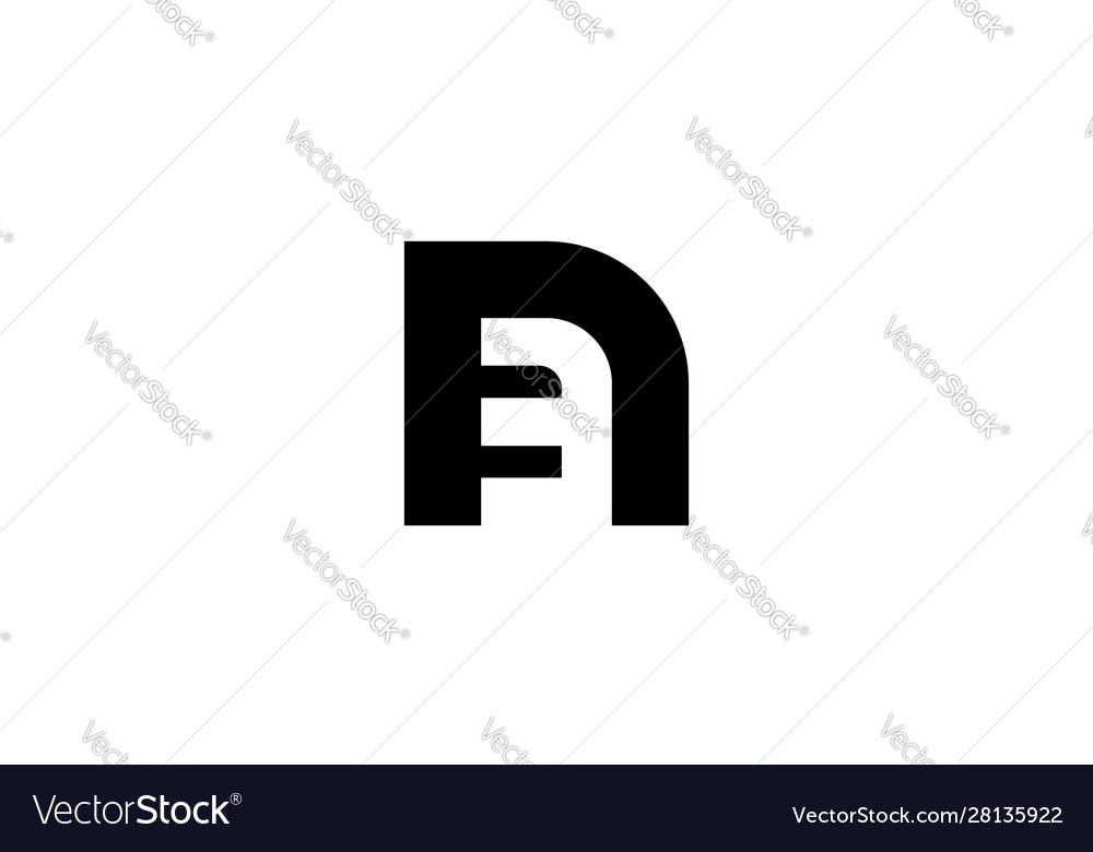 Letter n and number 3 logo concept Royalty Free Vector Image