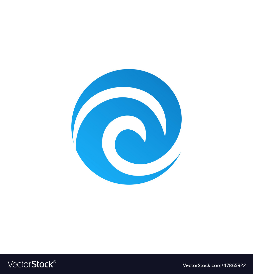 Ocean wave logo element waves logo concept Vector Image