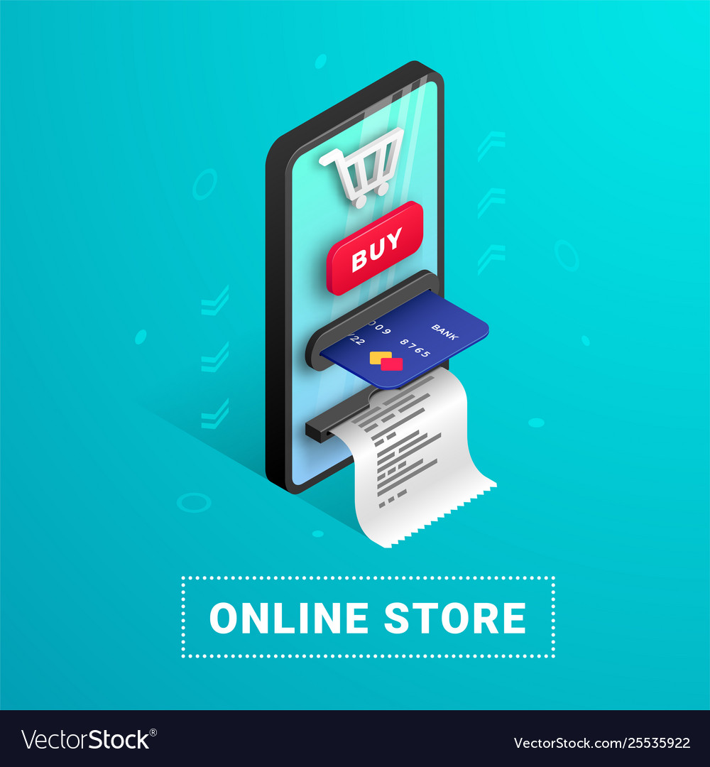 Online Store Web Banner Concept Royalty Free Vector Image