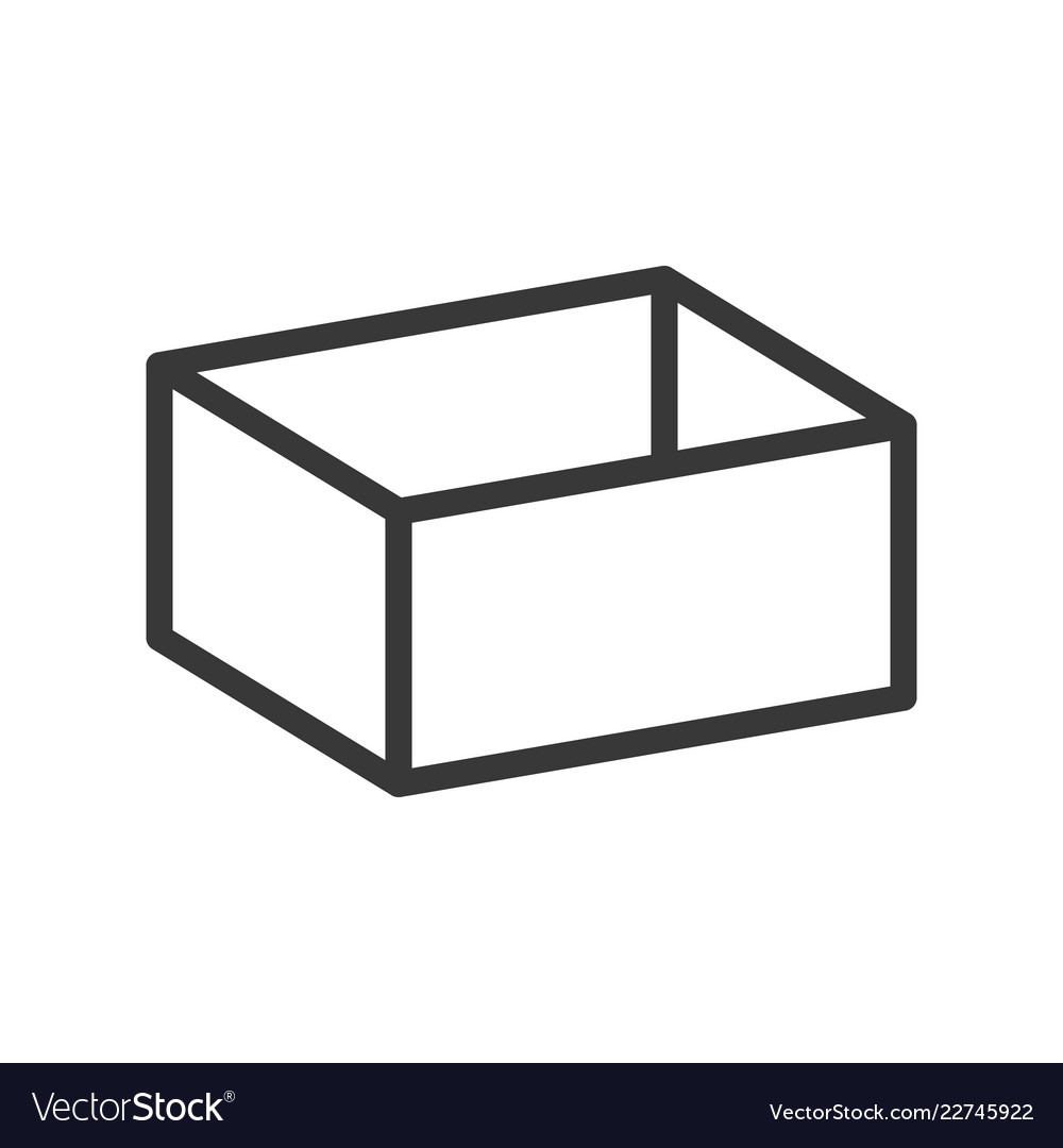 Open box shipping and logistic icon outline Vector Image