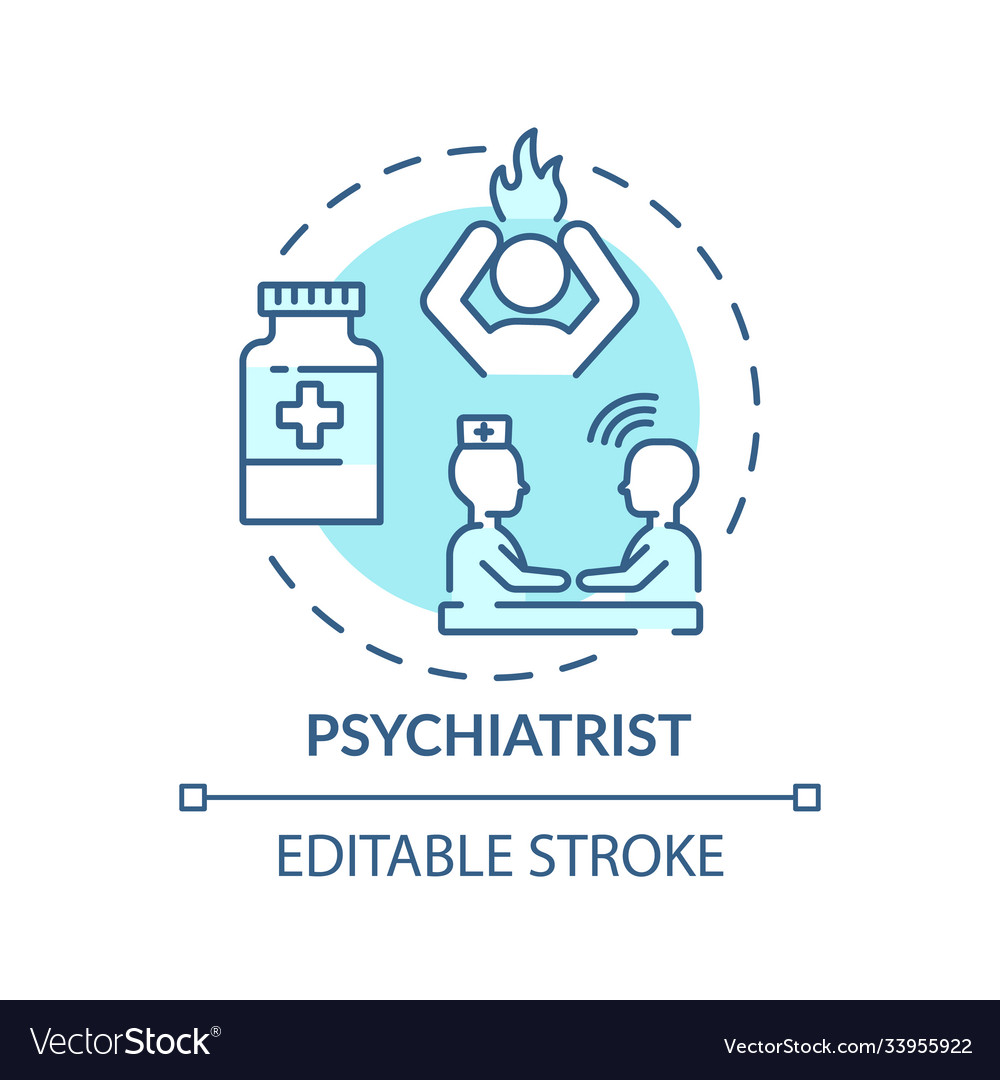 Psychiatrist concept icon