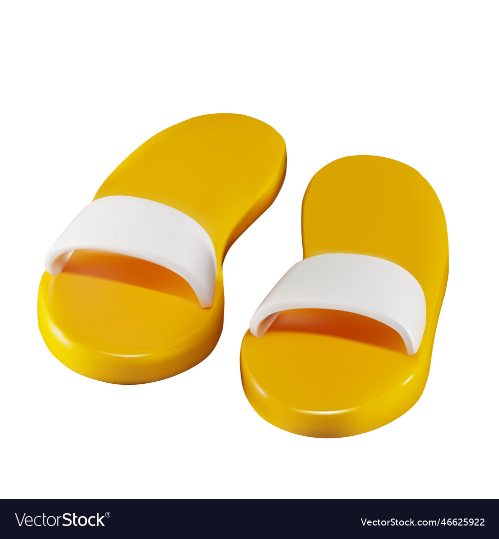 Bright yellow cheap flip flops